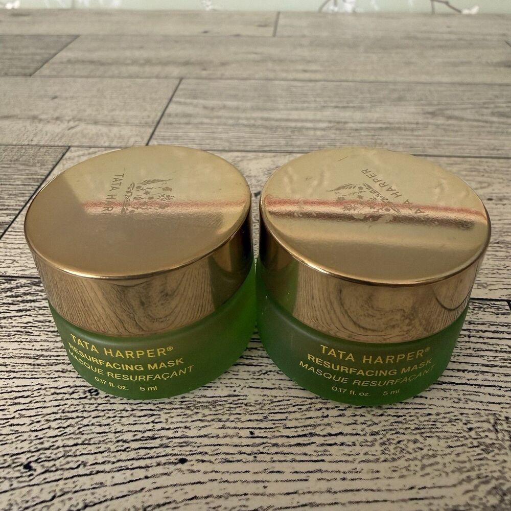 Tata Harper Resurfacing Masks Set Of 2 0.17oz/5ml Mini Travel Size New